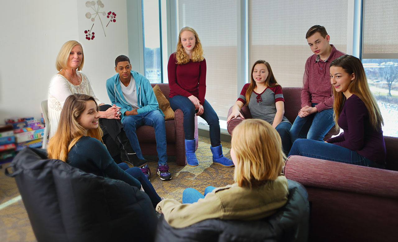 Group therapy session at the Center for Eating Disorders