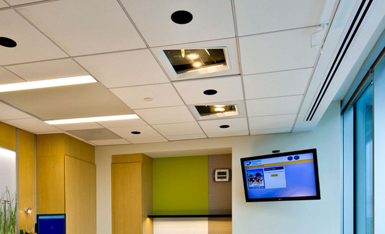 inset of ceiling surgical lights