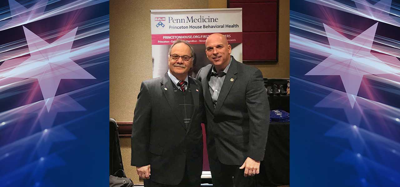 Dr. Michael Bizzarro and Ken Burkert, of the Princeton House First Responder Treatment Services
