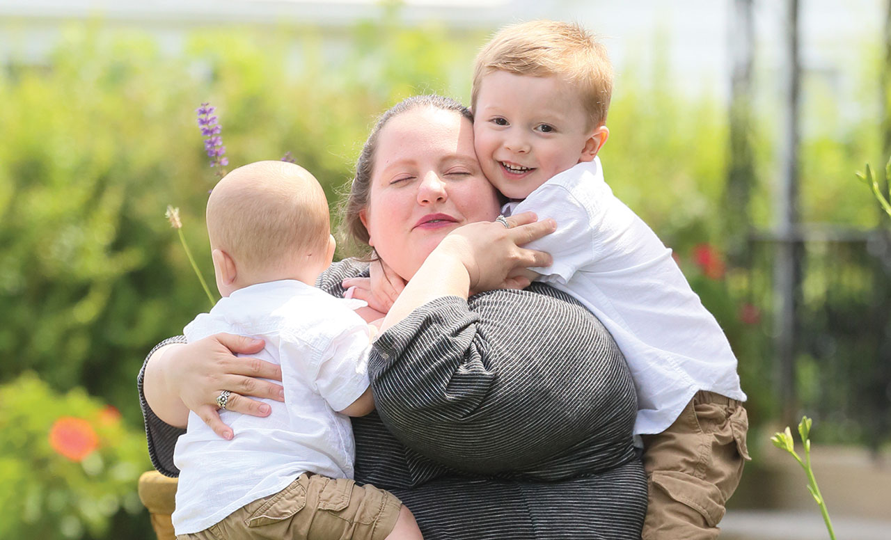 Postpartum Depression patient Tammy S. with kids