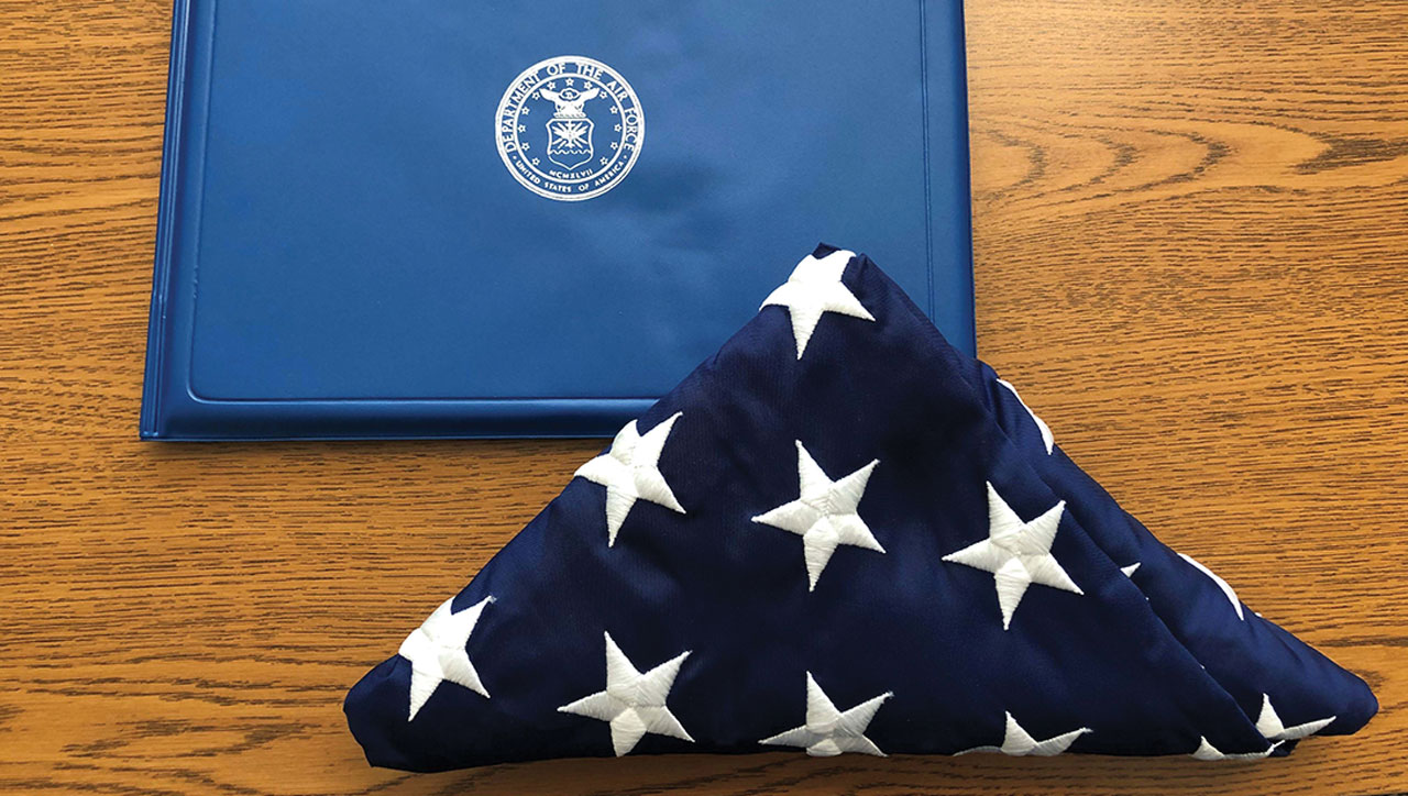 A U.S. flag was delivered to Katherine Lee from one of her patients, a military veteran. A certificate noted that it was “flown in honor of Katherine Lee and her dedication to all the lives of people she touches every day.”