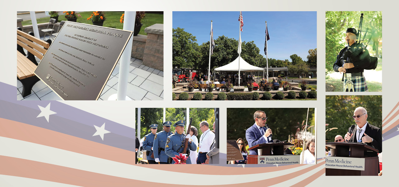 photos of Princeton House Behavioral Health dedication to the First Responder Tribute Garden, 2024