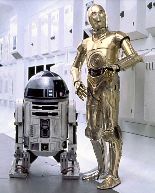 Photo of R2D2 with C3PO, Licensed use through Alamy