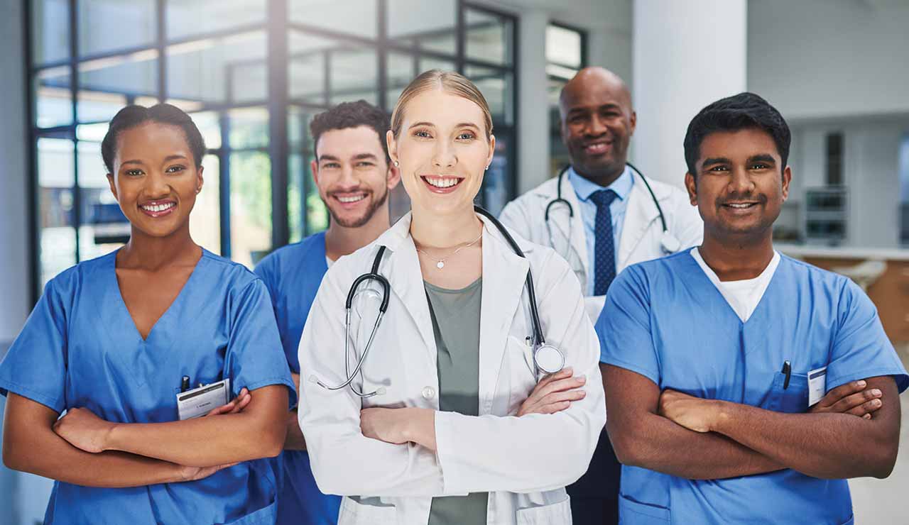 Photo of diverse group of doctors