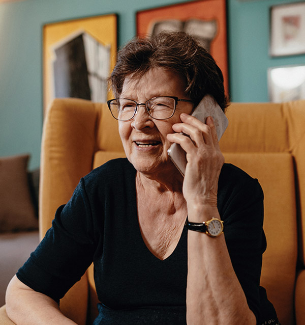 Photo of senior woman on the phone