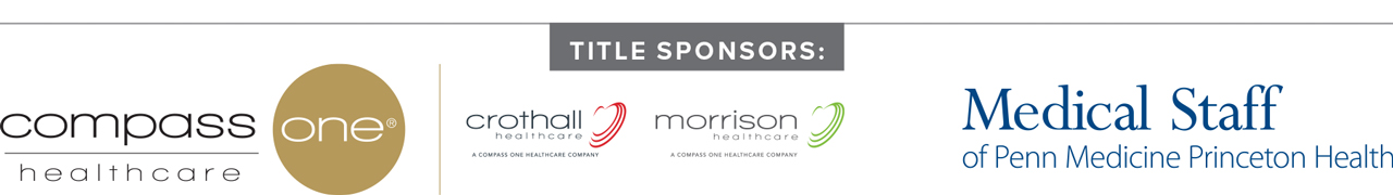 Logos for Title Sponsors: Compass One Healthcare – Crothall / Morrison, and the Medical Staff of Penn Medicine Princeton Health